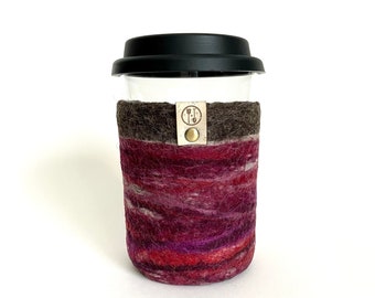 Roadie Travel Mug, Coffee Tumbler with Lid and Cozy, Eco Friendly Gift, Tempered Glass Tea Cup, Sustainable Gifts for Raynaud’s Syndrome