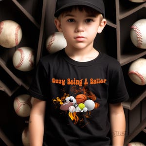 Boys Sport Tshirt, Sports PNG, Boys Graphic Tee, Sports Lover, Digital Download, Kids Tshirt, Sporty Shirt, Sports Balls, Basketball PNG