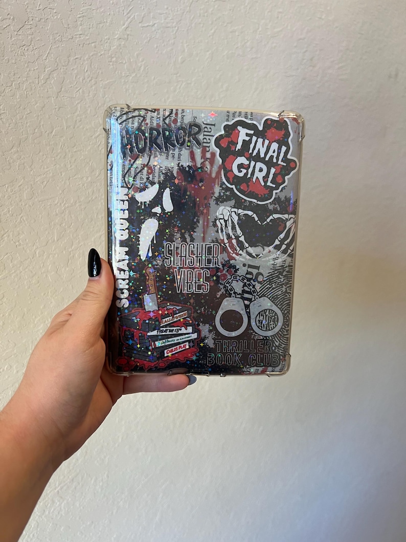 Thriller Book Club Kindle Insert/ Book Lovers/ E-reader/ bookish/ card stock/ books/ Scream Queen / Book gift/ kindle gift /Horror Insert image 3