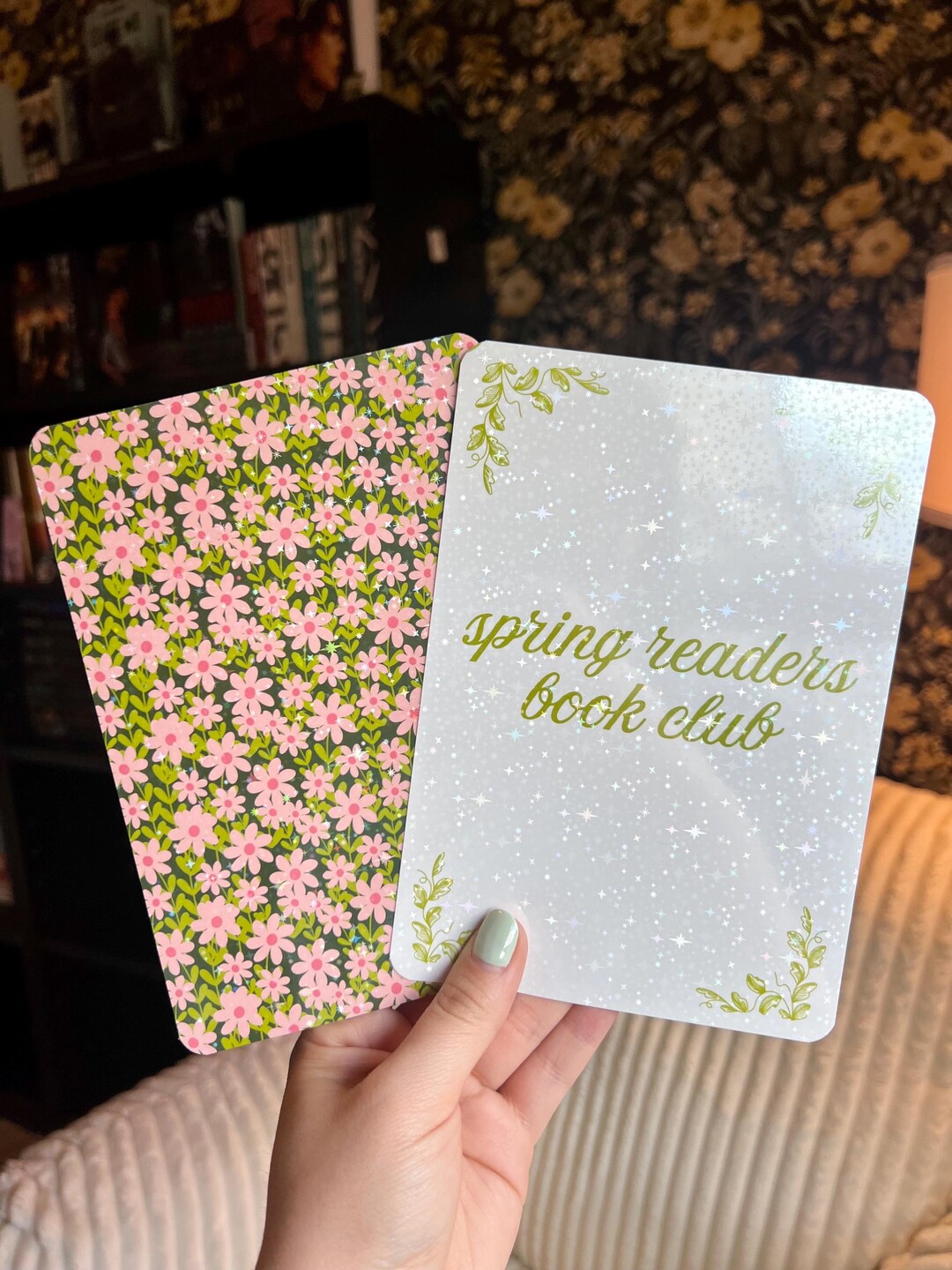 Spring Kindle Insert/ Book Lovers/ E-reader/ Bookish/ Card Stock/ Books ...