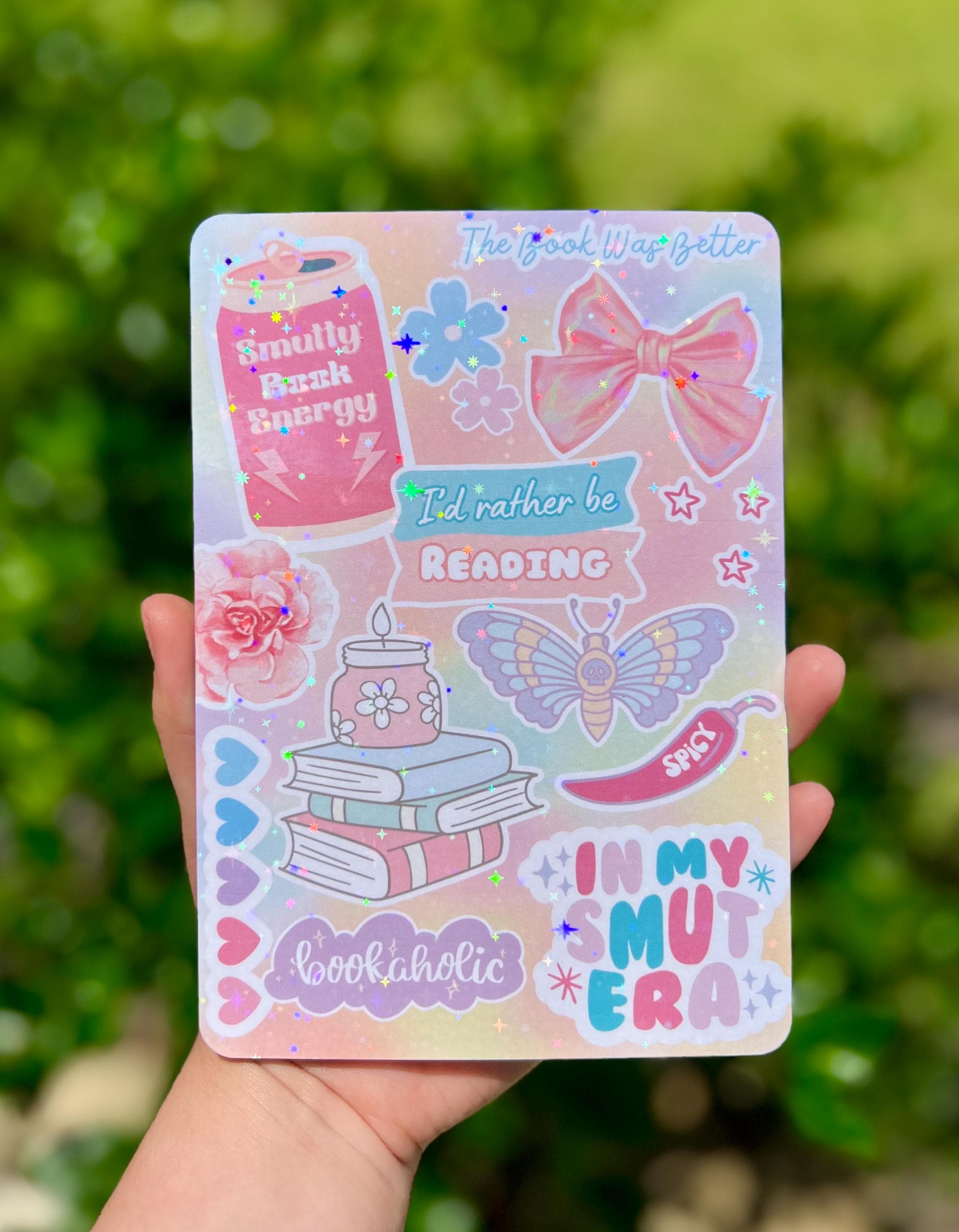 Smutty Pastel Kindle Insert/ Book Lovers/ E-reader/ bookish/ card stock/ books/ 11th generation / Book gift/ kindle gift / smut / pastel