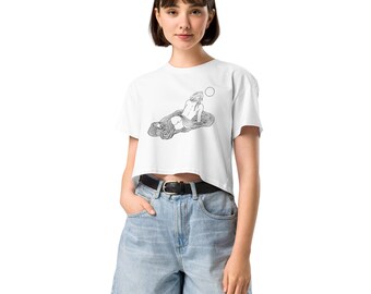 Dream Wild Woman Tee (women's crop top; crop tops; gifts for her; goddess; divine feminine; feminist art; wild woman art; naked lady)