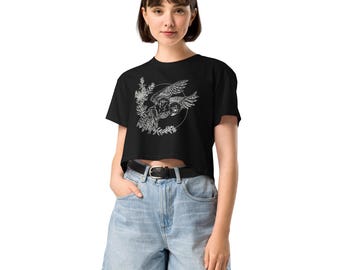 Focused and Swift Barred Owl Tee, Midnight Edition