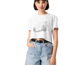 Self Love Wild Woman Tee (crop tops; gifts for her; womens clothing; goddess; divine feminine; feminist art; wild woman art, naked lady)