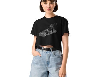Dream Wild Woman Tee, Midnight Edition (crop tops; gifts for her; womens clothing; goddess; divine feminine; wild woman art; naked lady)