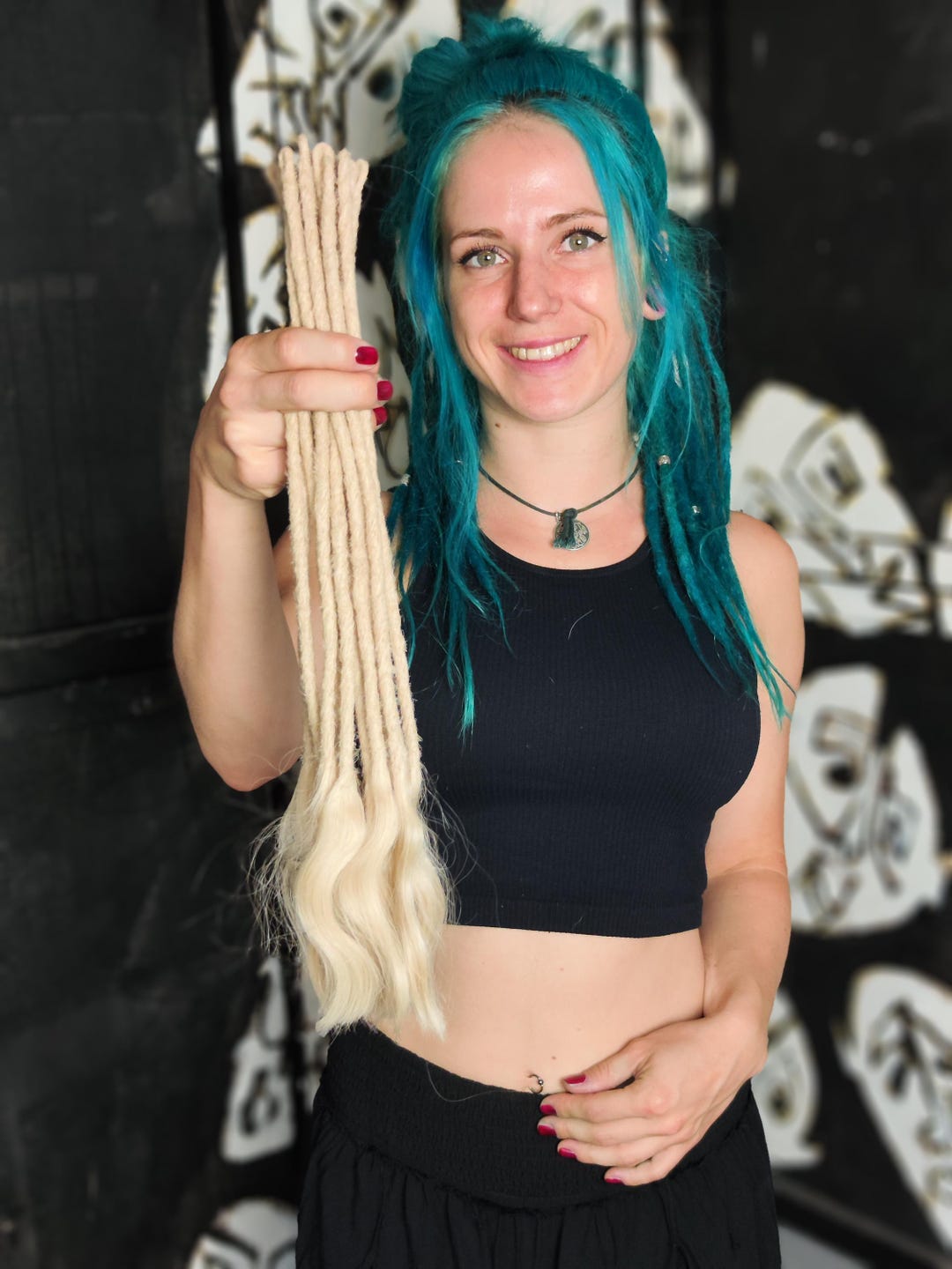 10 Pieces Dreadlock Dread Extensions Single Ended for Braiding Color ...