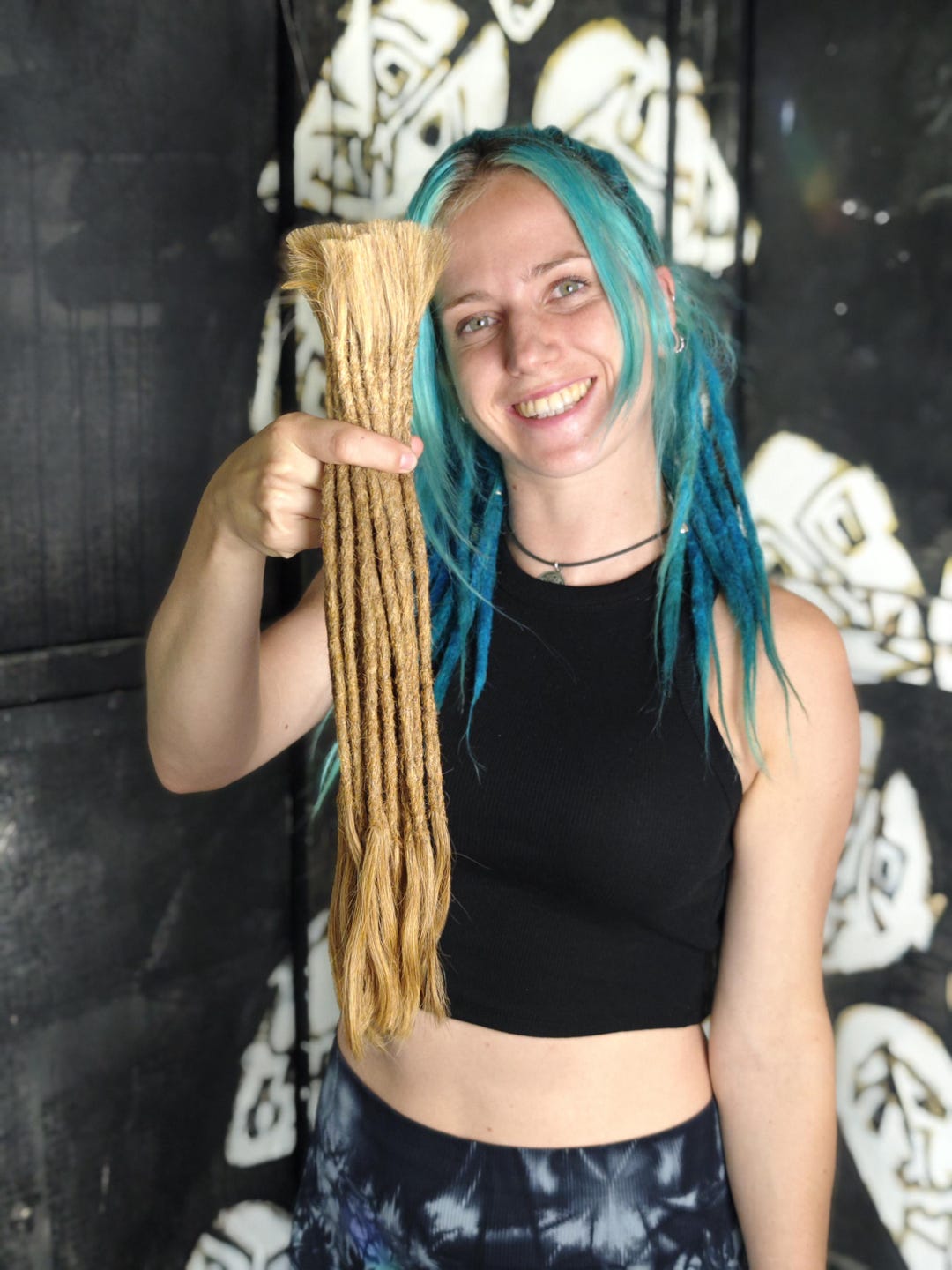 10 Pieces Dreadlock Dread Extensions Color Light Brown Real Hair Length ...