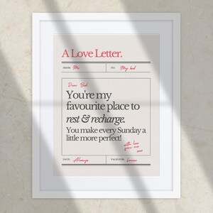 Carta de amor minimalista para mi cama Arte de pared Dormitorio acogedor Imprimible Decoración del hogar Arte romántico de cuidado personal Descarga digital Estética del dormitorio