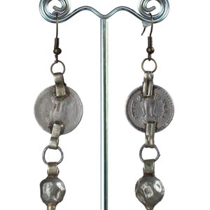Vintage Kuchi Tribe Silver Earrings