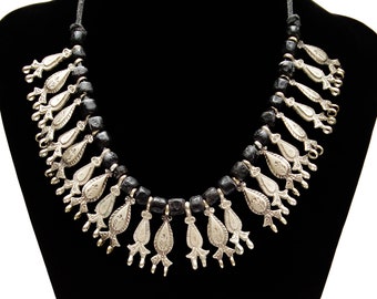 Kuchi Tribe Silver Charm Necklace