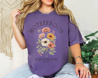 Floral Christian Mom Shirt: Proverbs 31 Comfort Colors Tee