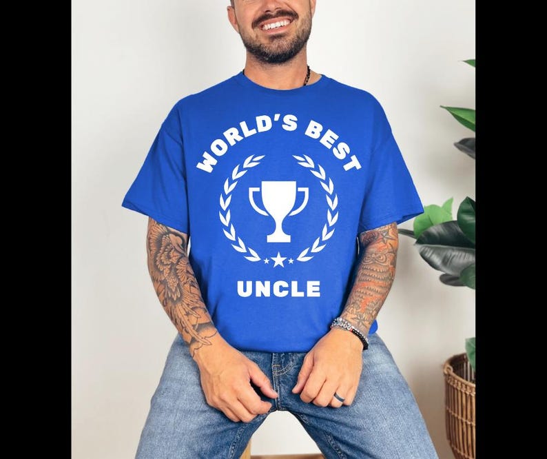 Uncle Graphic Tee | Trophy Icon Gift - Etsy