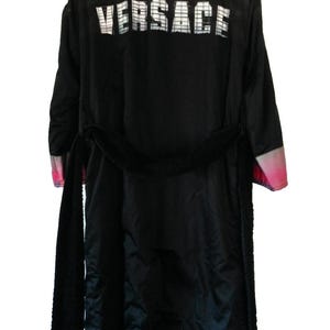 Versace Hills Black Sateen Unisex Bathrobe. Limited Edition. Versace Spring Summer 2023. Sold Out. Brand New in Box. Retail 1395 Dollars.