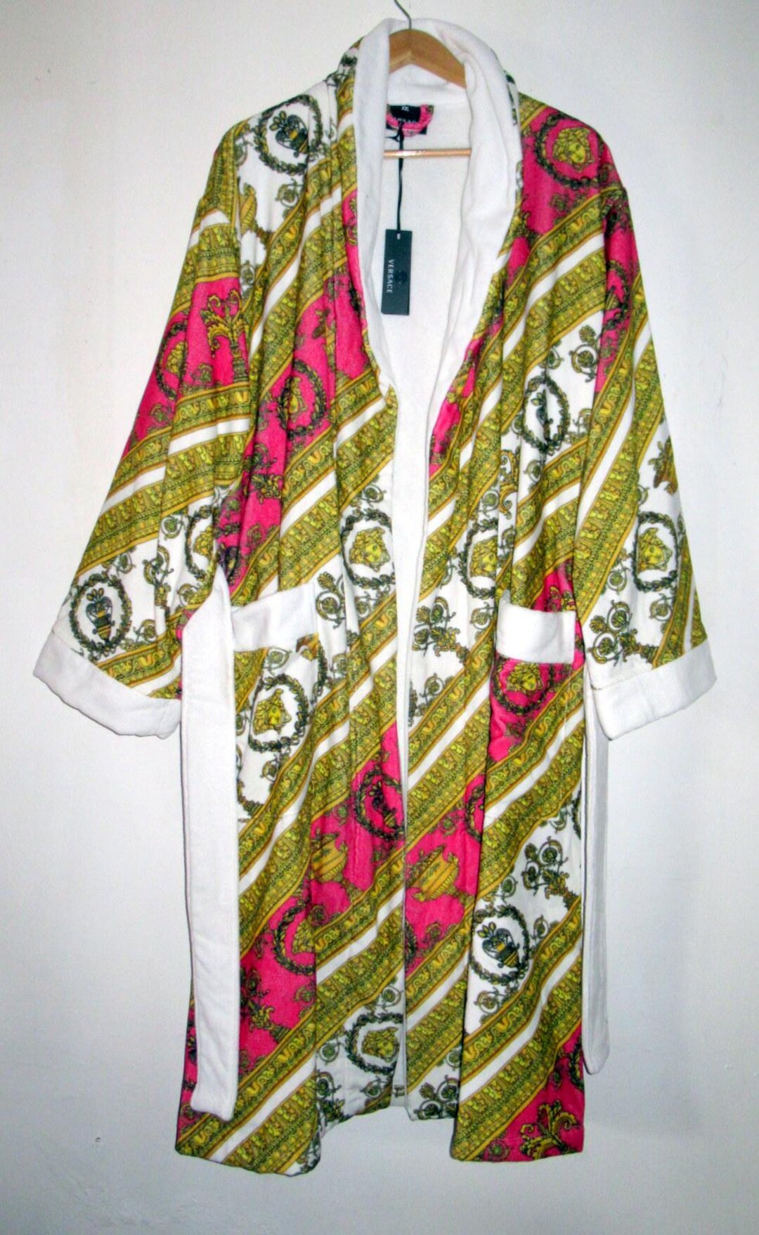 Gianni Versace Vintage Floral Print Top 3/4 Sleeve 42 8