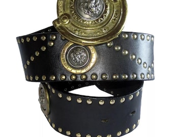 Vintage 90s Versace Gold/silver Chain Mail Jewel Belt - Etsy