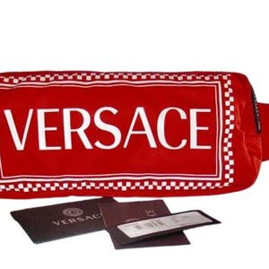 Versace Vintage 90s Logo Nylon Fanny PackBelt Bag. Versace 2018. Sold Out.Retailed 920 Dollars. Photoshoot Order. Tried On. Never Used.