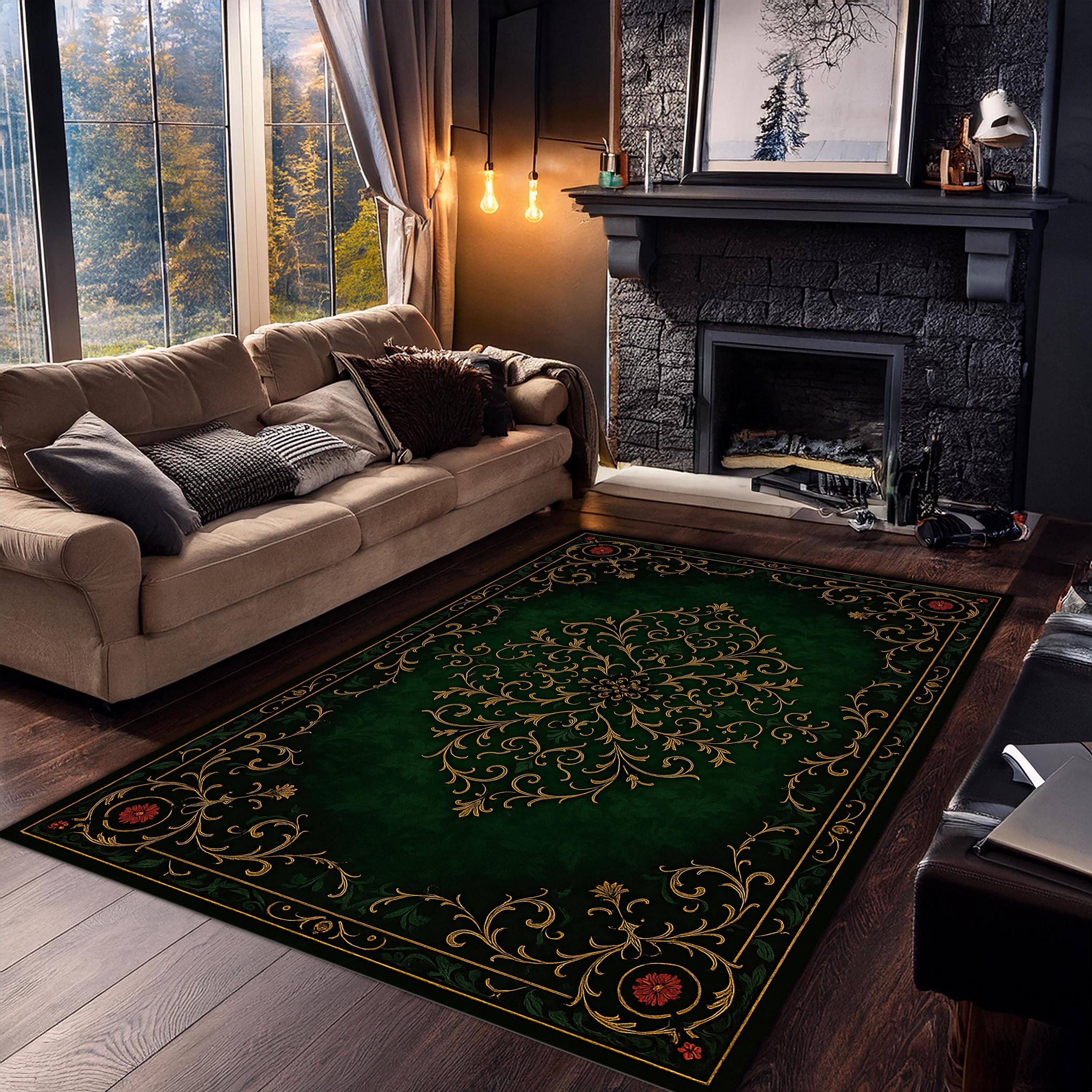 Vintage Emerald Rug - Etsy