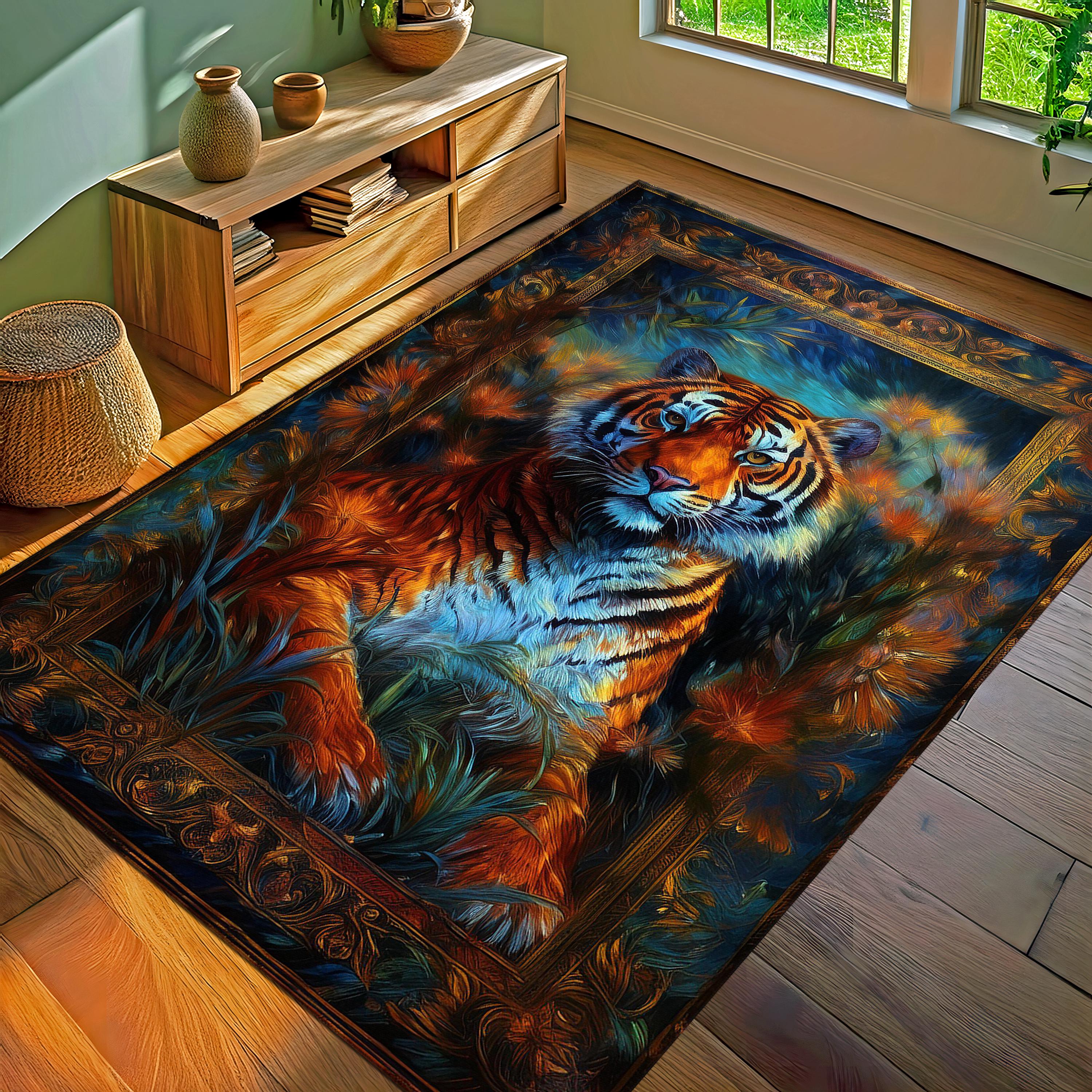 SAPEur TIGER RUG サプールラグマット Amazon.com: Phtbz Tiger Rug - Tiger Rugs for Living Room
