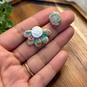 Minted Rose Studs