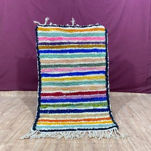 Fine Moroccan Rug, Colorful Boujaad Rug, Handmade Rug, All Wool Rug, Berber Carpet, Morocco Rug Colorful