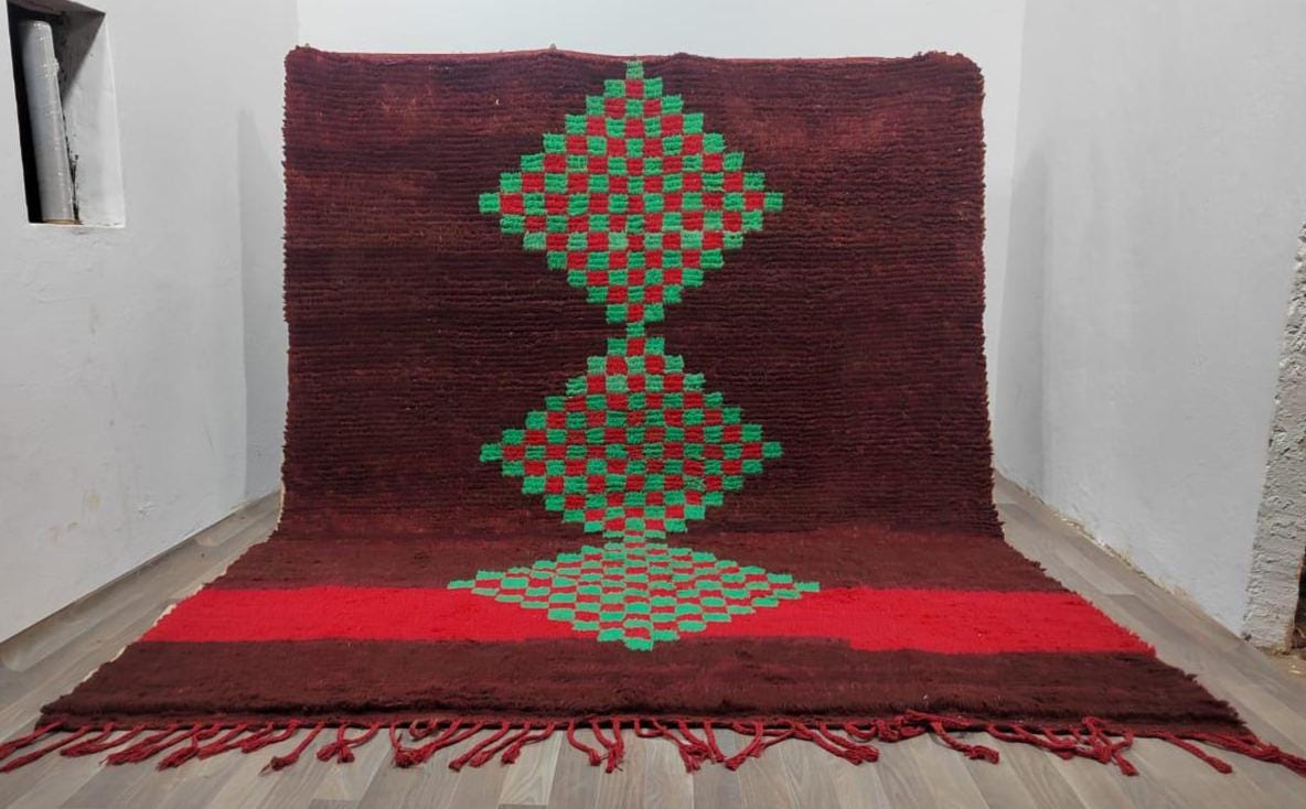 Custom Moroccan RED rug , Fabulous Boujad Rug, Authentic Moroccan Rug, Azilal rug,Abstract Carpet,Handmade Moroccan Rug,Custom Bohemian rug.