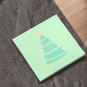 Post-it a forma di albero di Natale, blocco note natalizio, blocchi note festivi, blocco promemoria a forma di albero di Natale, cancelleria invernale per ufficio