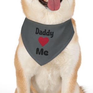 Accessoires pour animaux de compagnie Daddy Heart Me, foulard pour chiot, cadeau fête des pères, bandana pour papa pour chien, collier de chien mignon