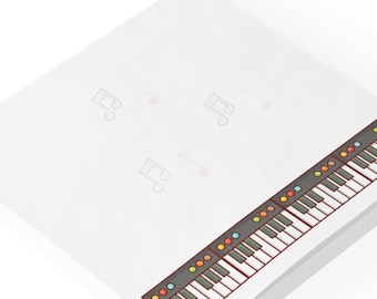 Süßer, Klaviertasten Notizblock, musikalisches Briefpapier, süßes Büromaterial, Musiklehrer-Geschenk, Schreibtisch-Organizer, Notizblock