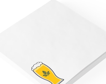 Beer Glass Note Pad, Unique Sticky Notes, Office Supplies, Cool Desk Accessories, Stationery Gift Set, Fun Memo Pads