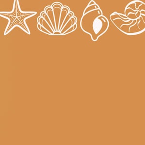 Sea Shell Note Pad, Orange and Brown Color, Beach Theme Stationery, Coastal Office Supplies, Summer Memo Pad, Tropical