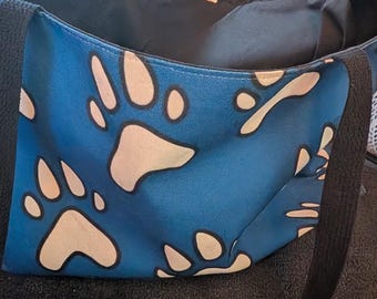 Cute Paw Print Tote Bag, Dog Lover Gift, Animal Paw Print, Canvas Tote, Reusable Shopping Bag, Pet Owner Gift