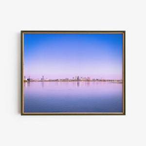Stadt Skyline Digitaldruck, Boston Hafen sofortiger Download, Massachusetts druckbare Wandkunst
