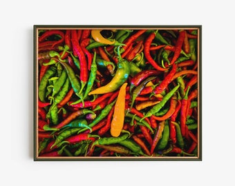 Jalapeño Peppers Printable Wall Art, Food Kitchen Home Decor