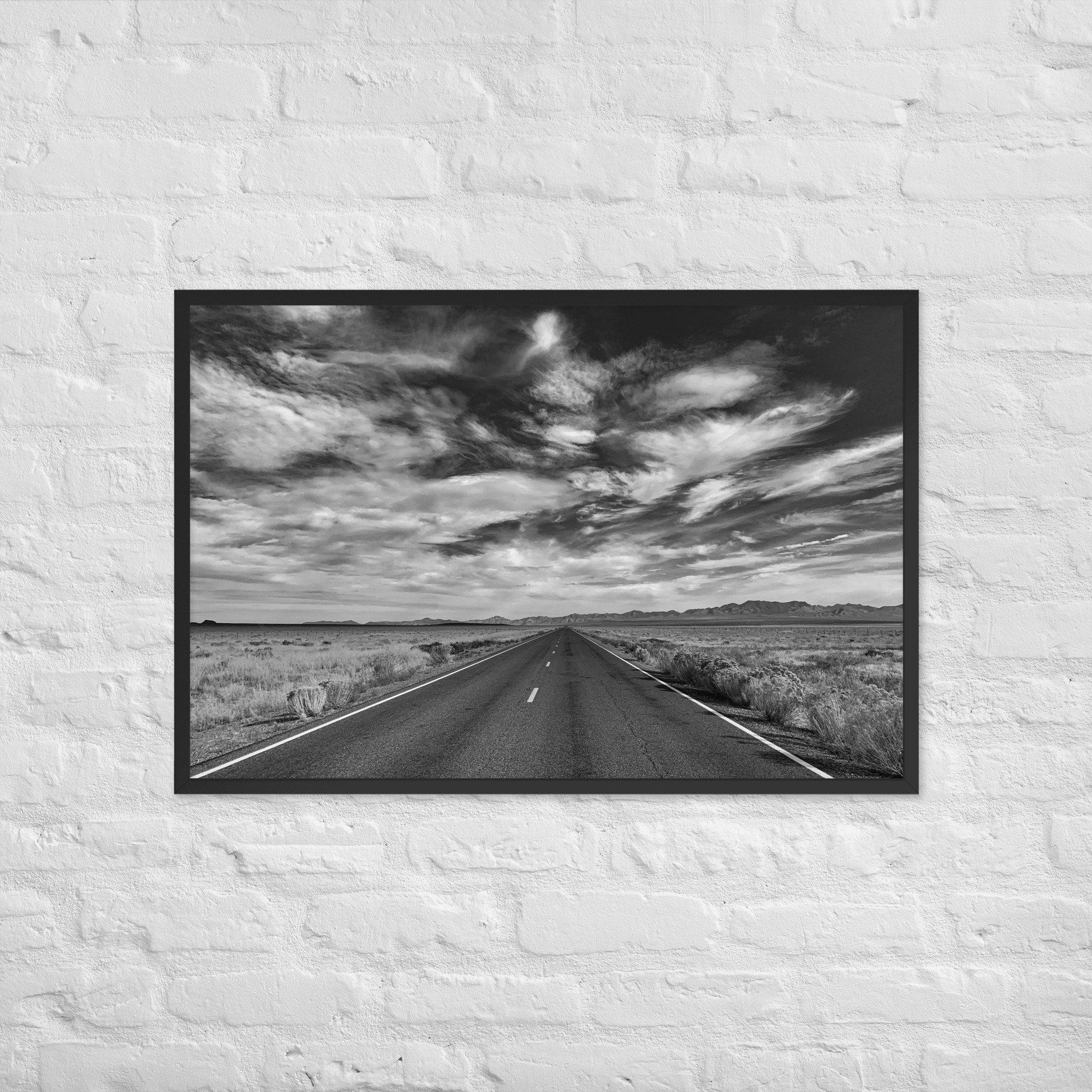 Desert Highway Road Trip Printable Travel Poster Wanderlust - Etsy 