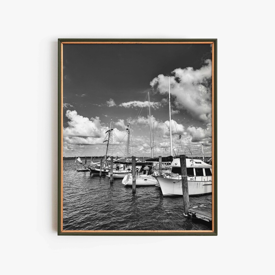 Nautical Printable Wall Art, Black and White Coastal Decor, Ocean ...