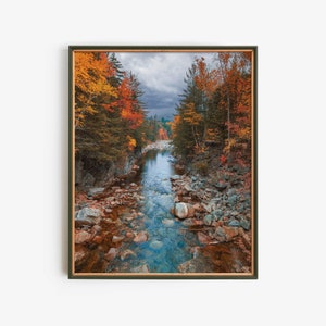 Fall Printable Home Decor, Autumn Nature Photography Instant Download, Aesthetic Wall Art Digital Poster
