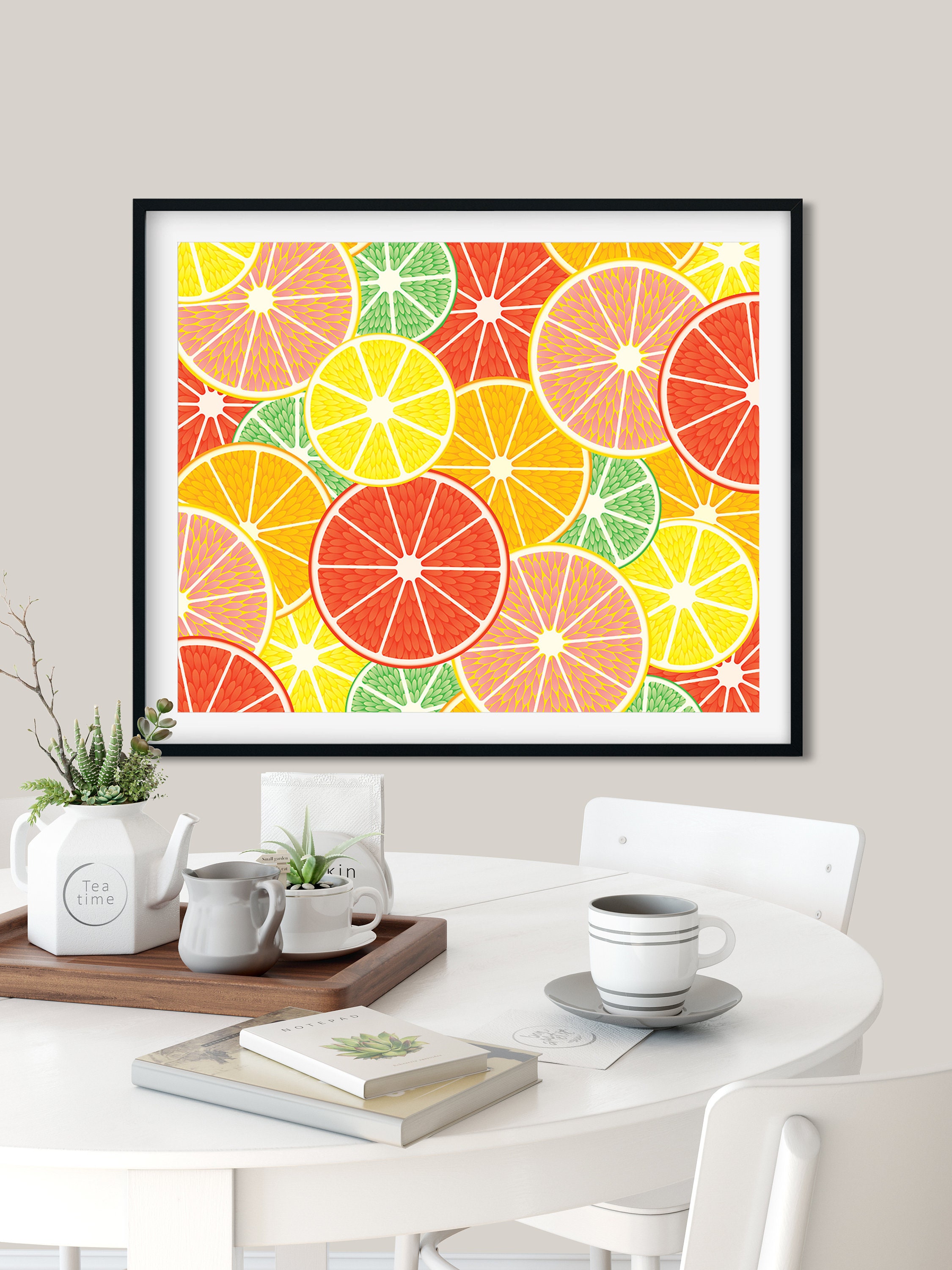 Tropical Fruit Kitchen Decor Food Art Digital Download Etsy