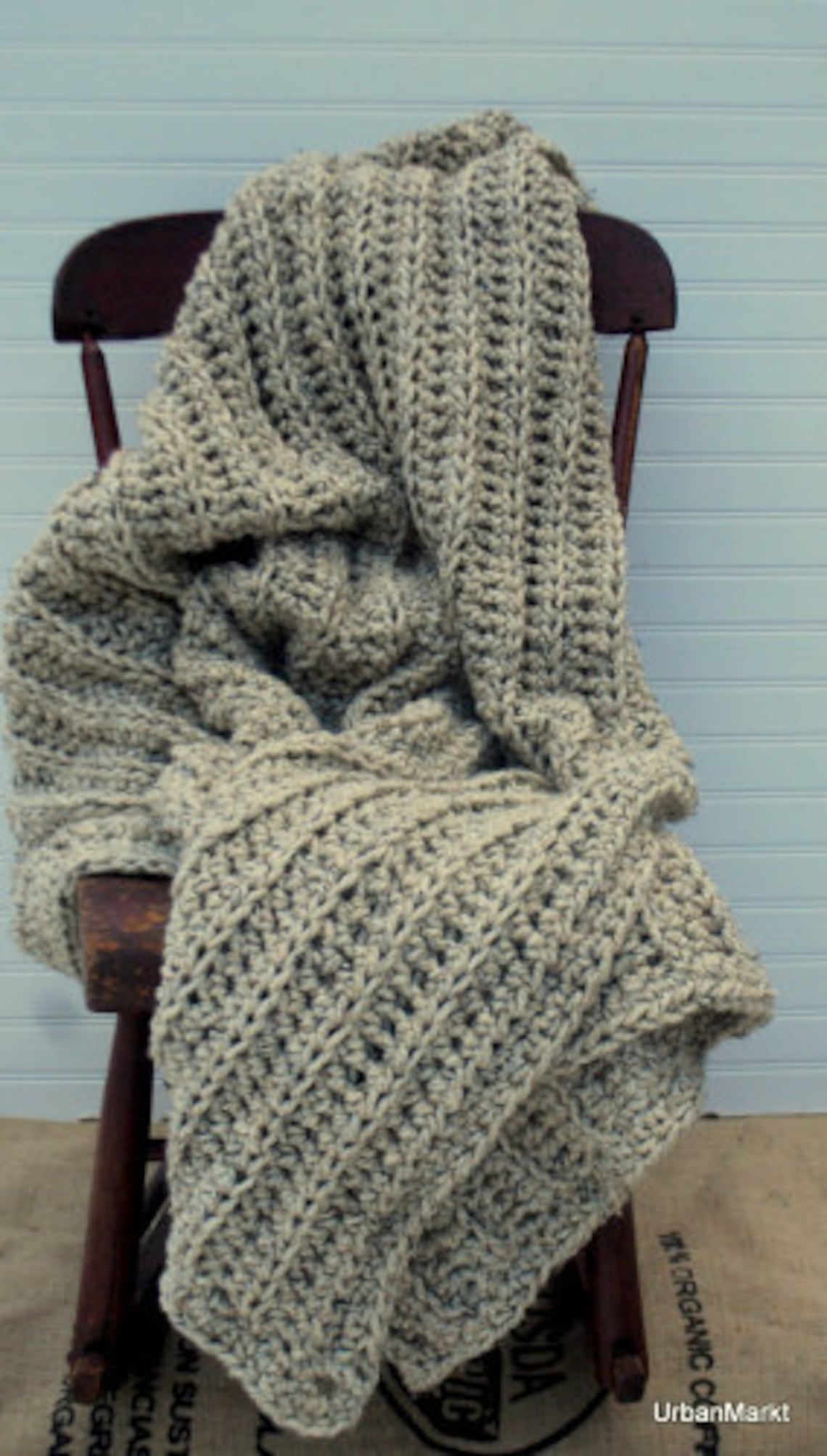 Oatmeal Wool Throw Afghan Home Decor Luxurious Oversize Etsy