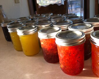 6 pack habanero Pepper Jams BBQ Farmers Market Appetizer