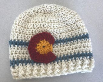 Colorado flag hat beanie muted