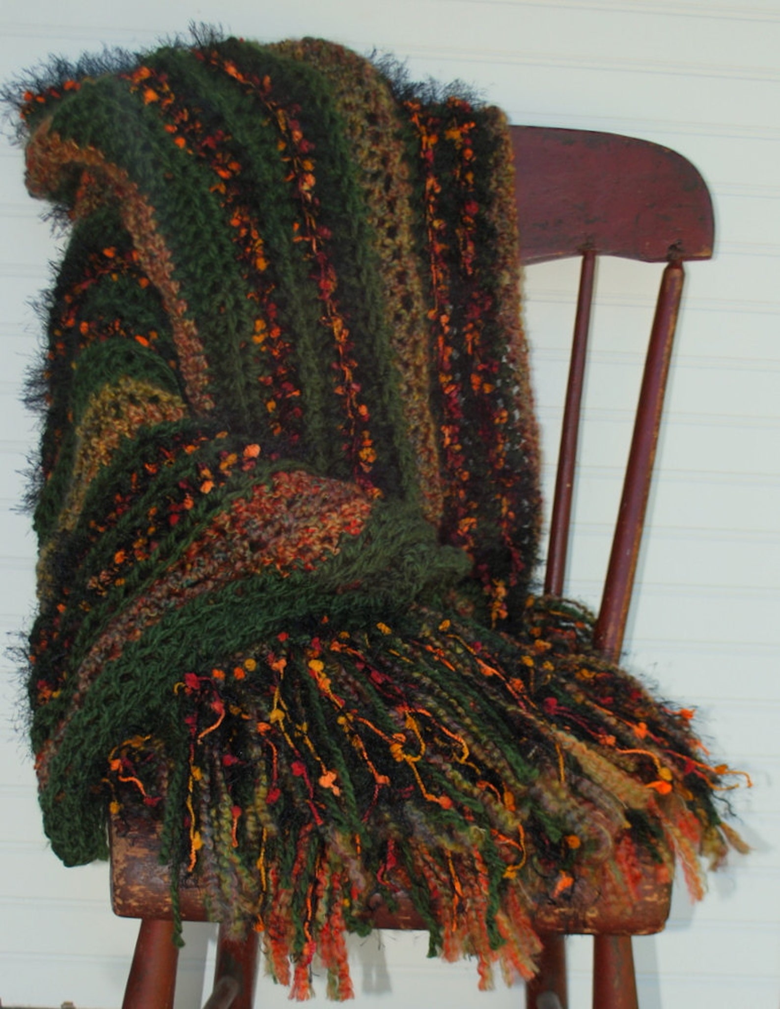 Afghan Autumn Home Decorative Throw Fall Accent Etsy