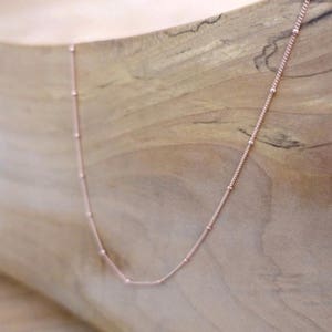14K Rose Gold Filled Chain Necklace, 14K Rose Gold Filled Satellite Chain Necklace 14K Gold Filled Handmade Jewellery Custom Length Necklace image 2