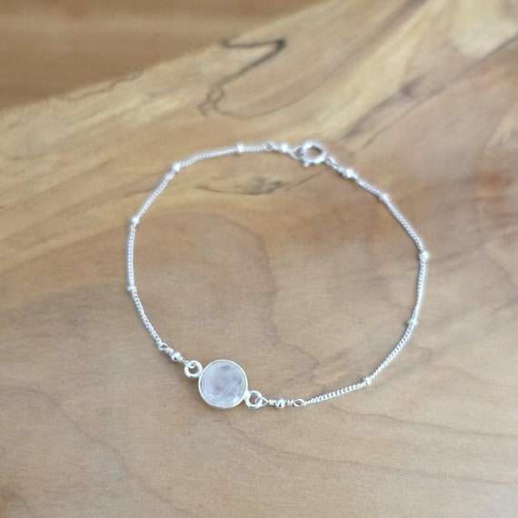 Rainbow Satellite Bead Anklet Ankle Bracelet Adjustable Sterling Silver Rainbow Satellite Bead Anklet Ankle Bracelet Adjustable Sterling Silver