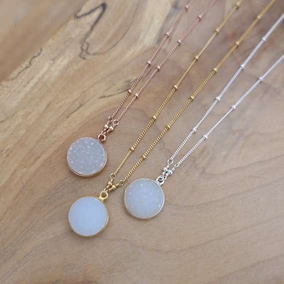 Etsy shop druzy necklace