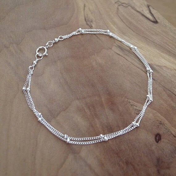 Silver double bracelet deals