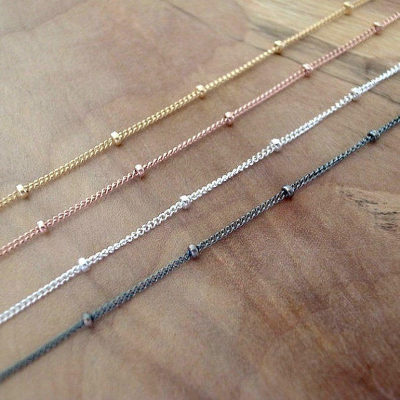 14K Rose Gold Filled Chain Necklace, 14K Rose Gold Filled Satellite Chain Necklace 14K Gold Filled Handmade Jewellery Custom Length Necklace image 4