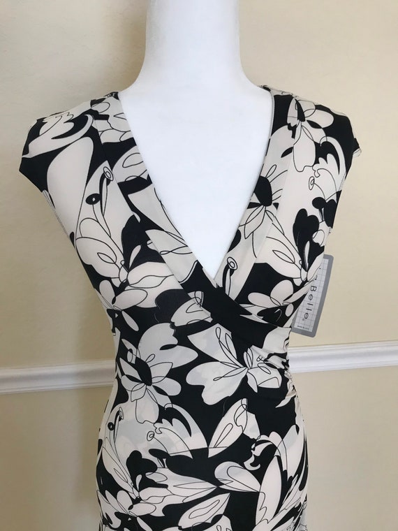 Sexy Vintage Floral Black & White La Belle Dress - image 4