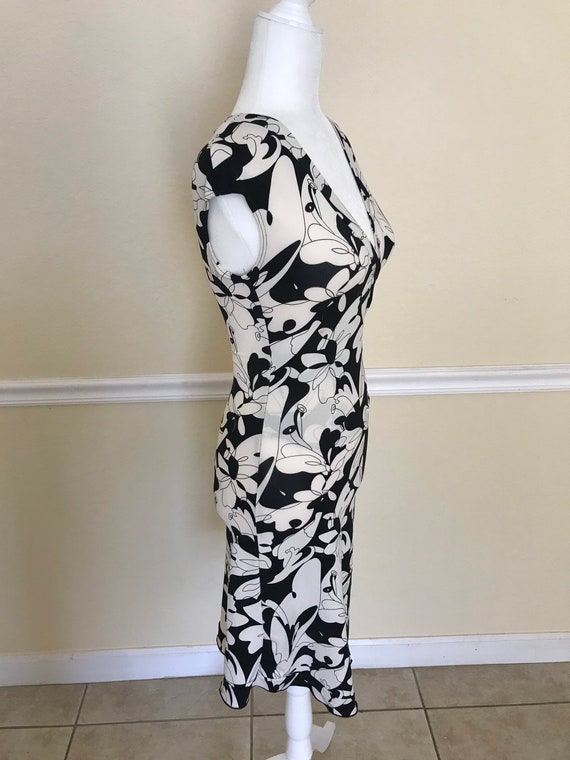 Sexy Vintage Floral Black & White La Belle Dress - image 7