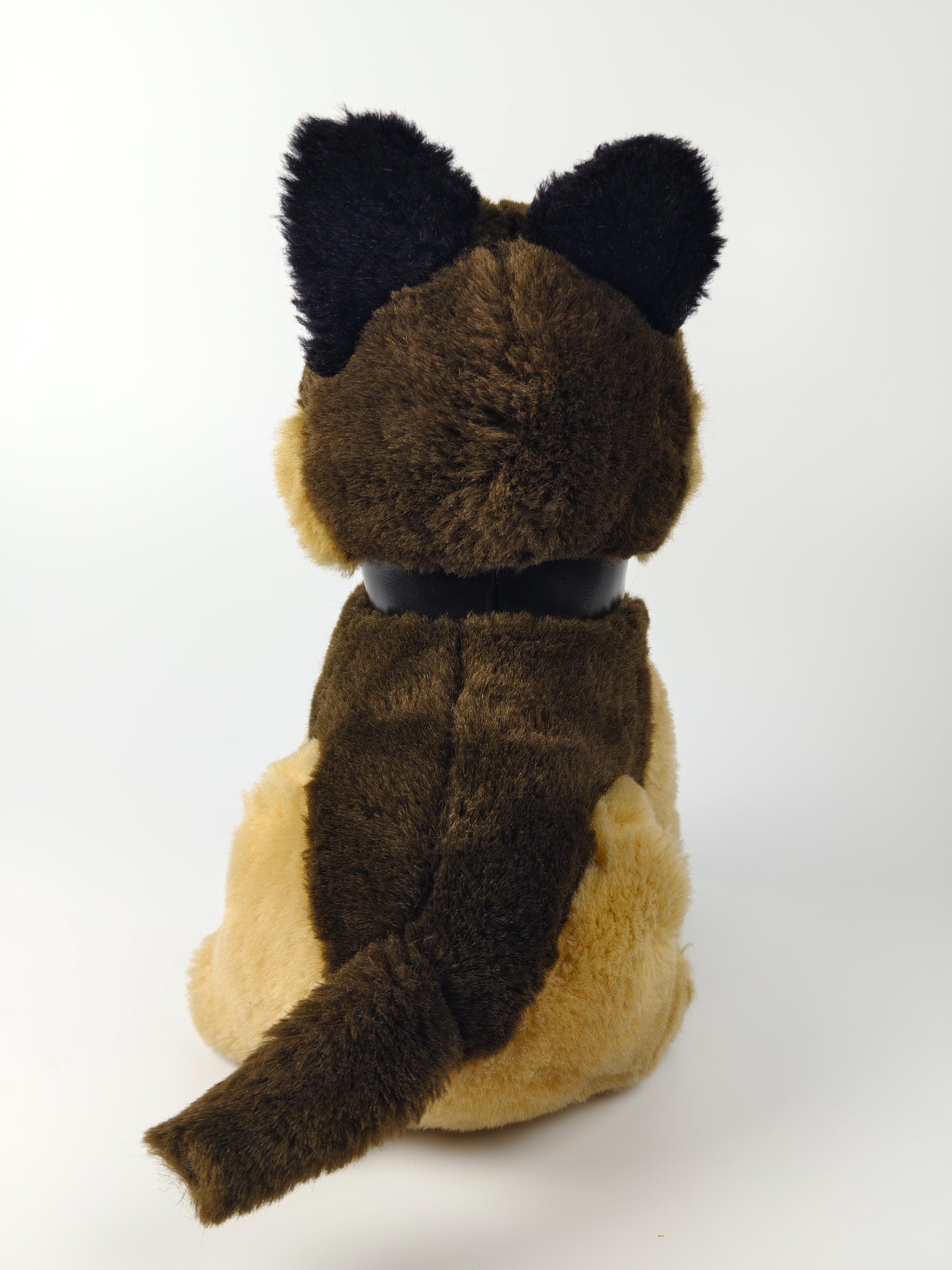 ヴィンテージのリアルなジャーマンシェパードのぬいぐるみ：12インチの