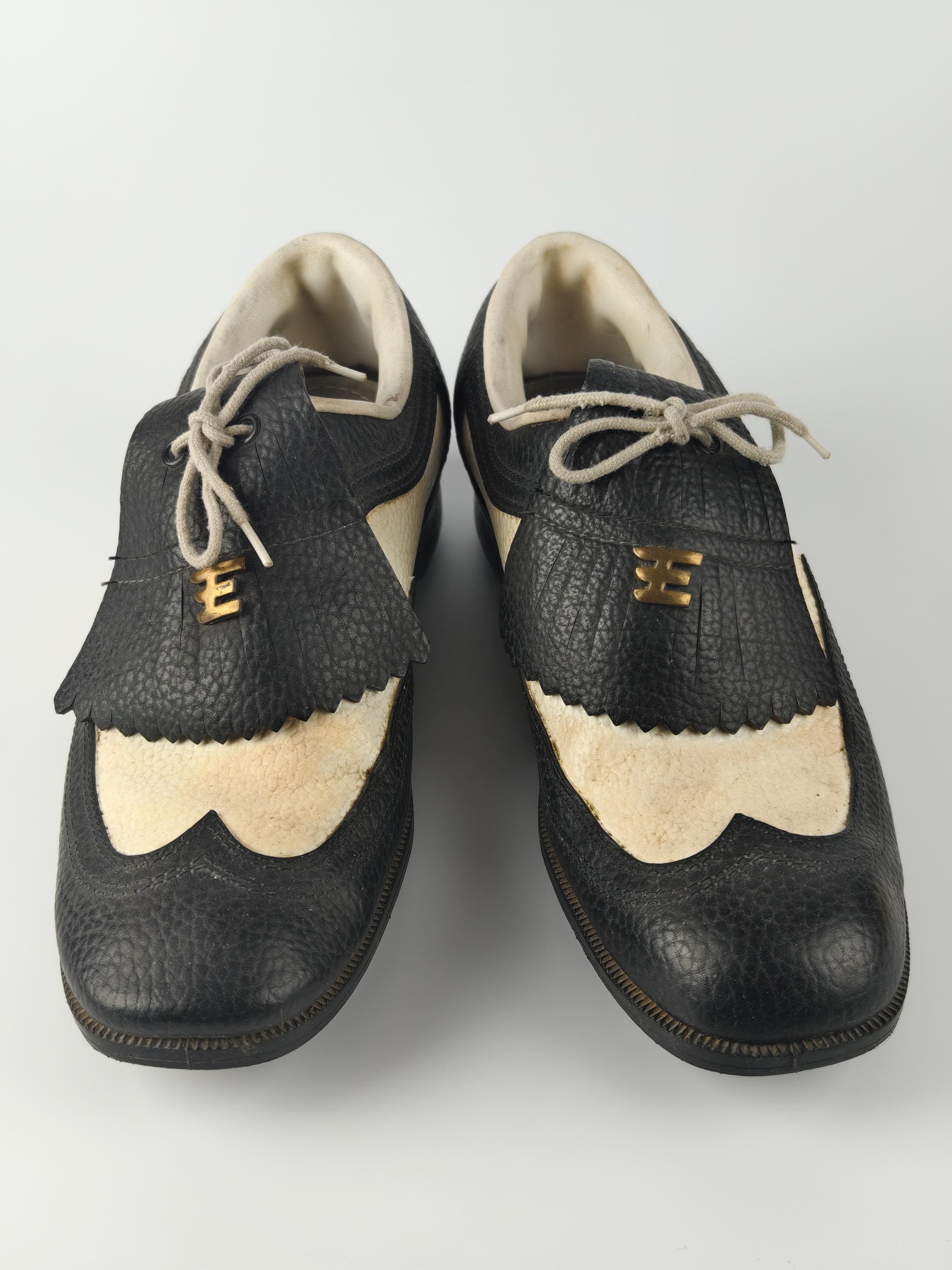 VINTAGE Footjoy Greenjoys bleu marine femme taille UK 4 avec